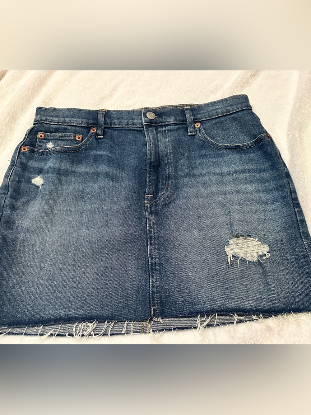 GAP Distressed Denim Mini Skirt